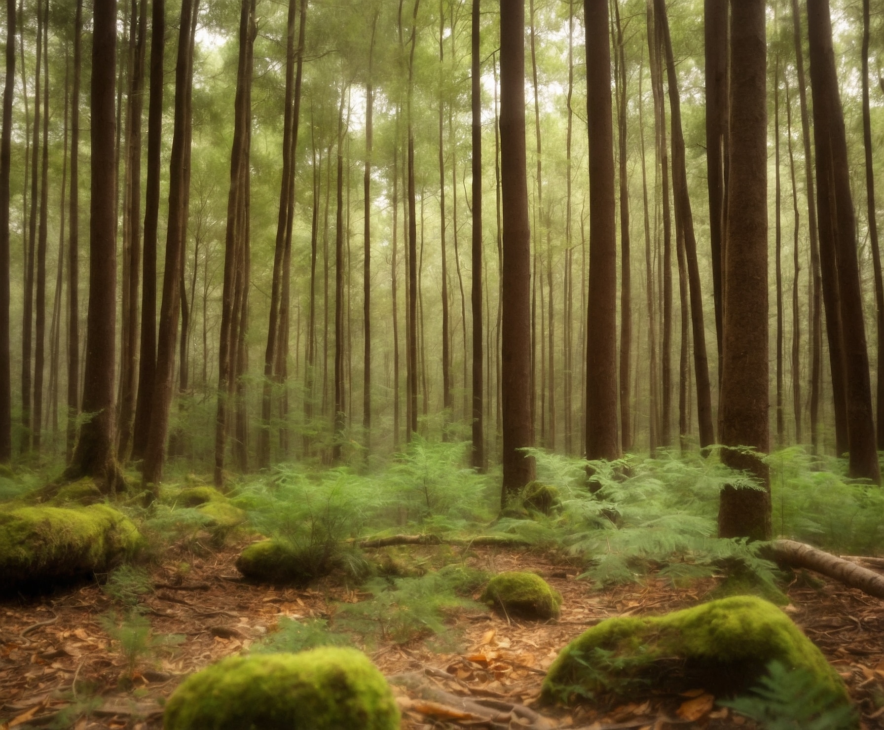 Proceso de reforestación exitosa en bosque.