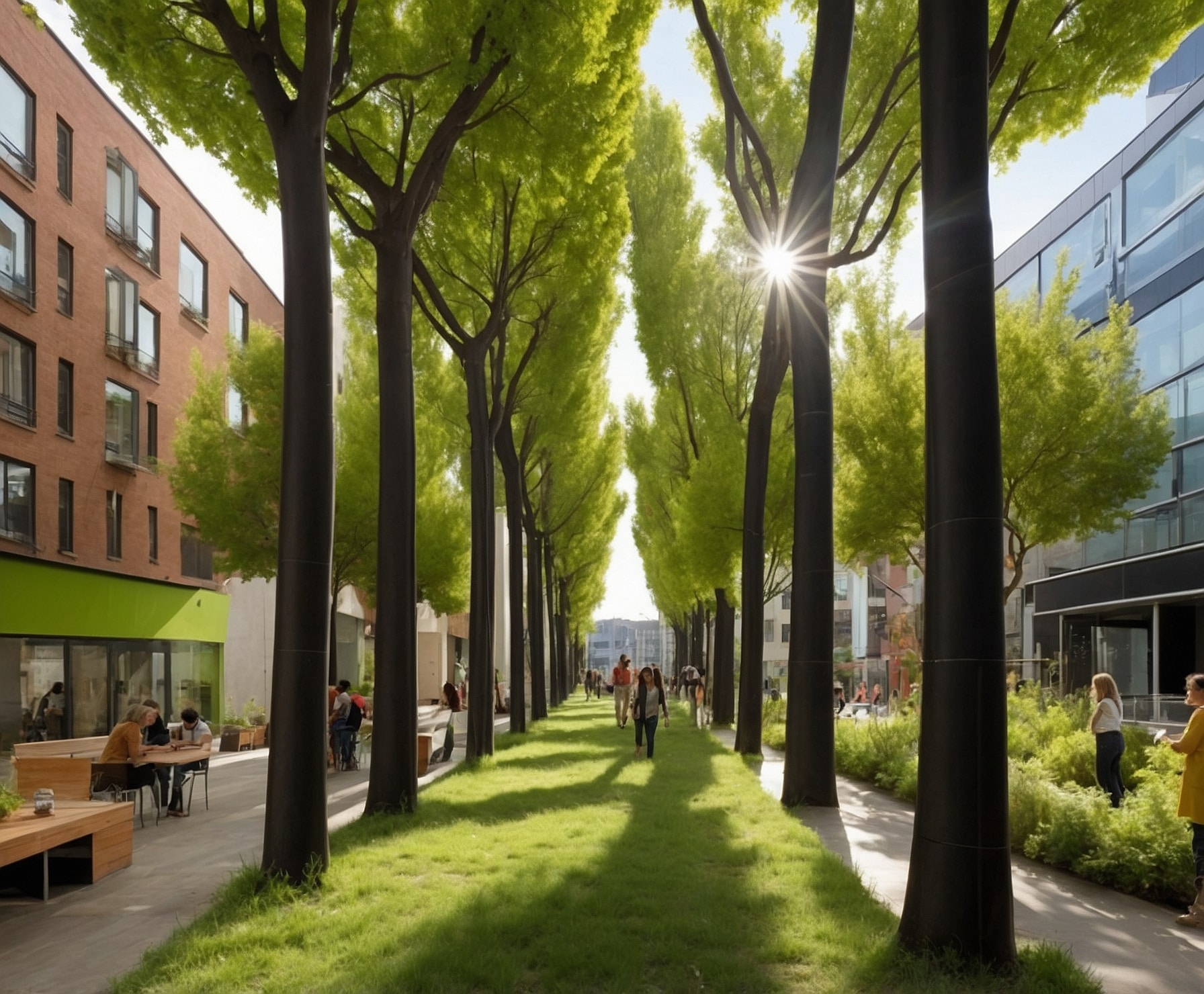 Reforestación urbana y espacios verdes